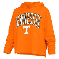 Women's Pressbox  Tennessee Orange Volunteers Nelson Arch Over Logo Long Sleeve Hooded Slub T-Shirt