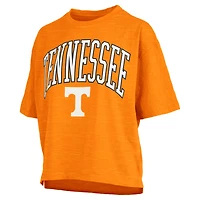 T-shirt surdimensionné à la taille avec logo Tennessee Volunteers Arch pour femme Pressbox Orange