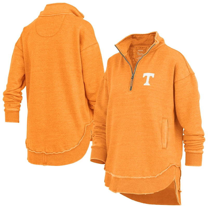Women's Pressbox Tennessee Orange Volunteers Northfork Sojourn Poncho Quarter-Zip Sweatshirt