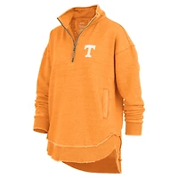 Sweat-shirt à capuche zippé quart de tour pour femme Pressbox Tennessee Orange Volunteers Northfork Sojourn Poncho