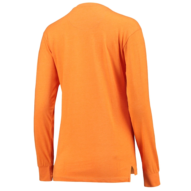 T-shirt à manches longues Pressbox Tennessee Volunteers Two-Hit Canyon pour femme