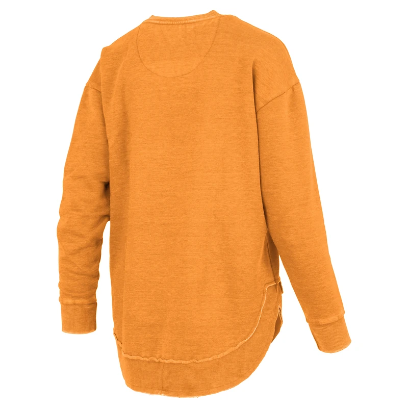 Women's Pressbox Tennessee Orange Volunteers Westin Poncho V-Neck Pullover Sweatshirt