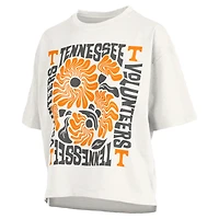 T-shirt oversize en jersey flammé blanc Elena des Tennessee Volunteers de Pressbox pour femmes