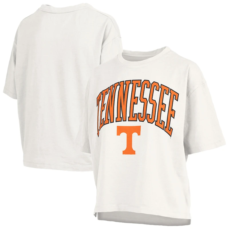 Women's Pressbox Tennessee Volunteers Nelson Arch Over Logo Waist Length Oversized Slub T-Shirt