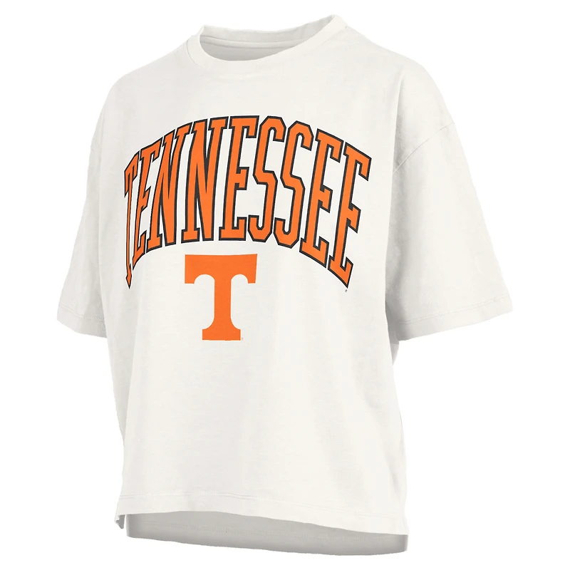 Women's Pressbox Tennessee Volunteers Nelson Arch Over Logo Waist Length Oversized Slub T-Shirt