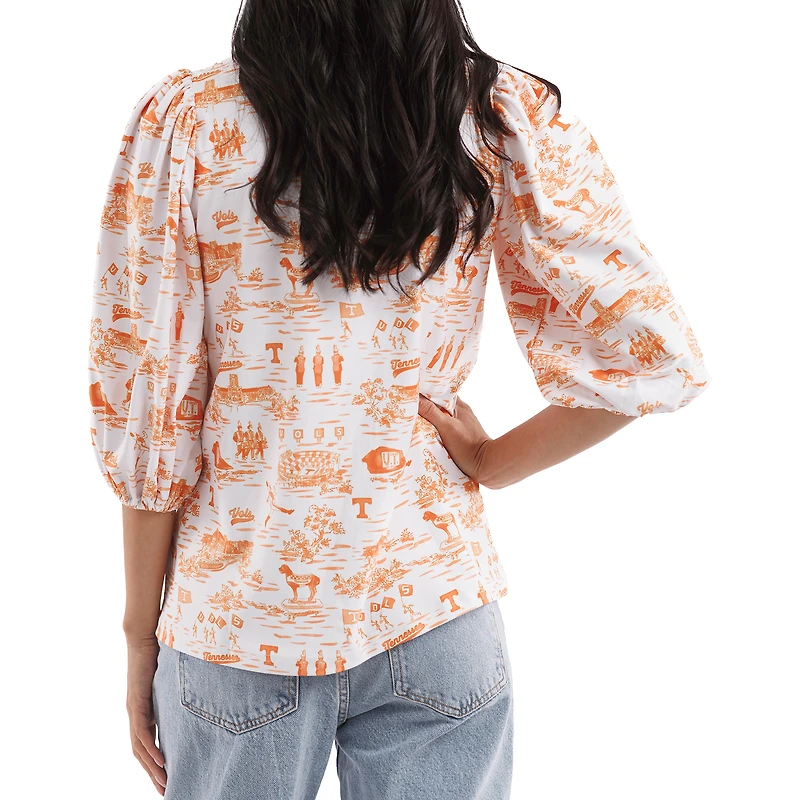 Women's Smith & Quinn Tennessee Orange/White Volunteers Tailgate Collection Eliza Top