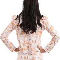 Haut Grayson pour femme Smith & Quinn blanc/orange Tennessee, collection Tennessee Volunteers Tailgate