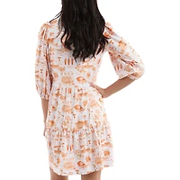 Robe pour femme Smith & Quinn blanche/orange Tennessee, collection Tennessee Volunteers Tailgate, style conservateur