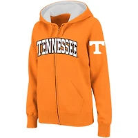 Sweat à capuche entièrement zippé Stadium Athletic Tennessee Volunteers pour femme avec nom arqué