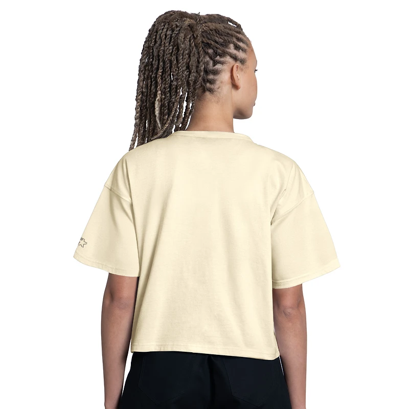 T-shirt court à strass pour femme, motif « Starter Cream Tennessee Volunteers ».