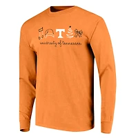 T-shirt à manches longues pour femmes Tennessee Volunteers, motif Noël, couleurs confortables, orange