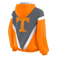 Women's WEAR by Erin Andrews Tennessee Orange/Gray Volunteers Colorblock Full-Zip Hoodie Windbreaker Jacket