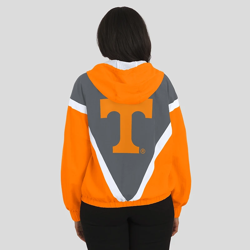 Women's WEAR by Erin Andrews Tennessee Orange/Gray Volunteers Colorblock Full-Zip Hoodie Windbreaker Jacket