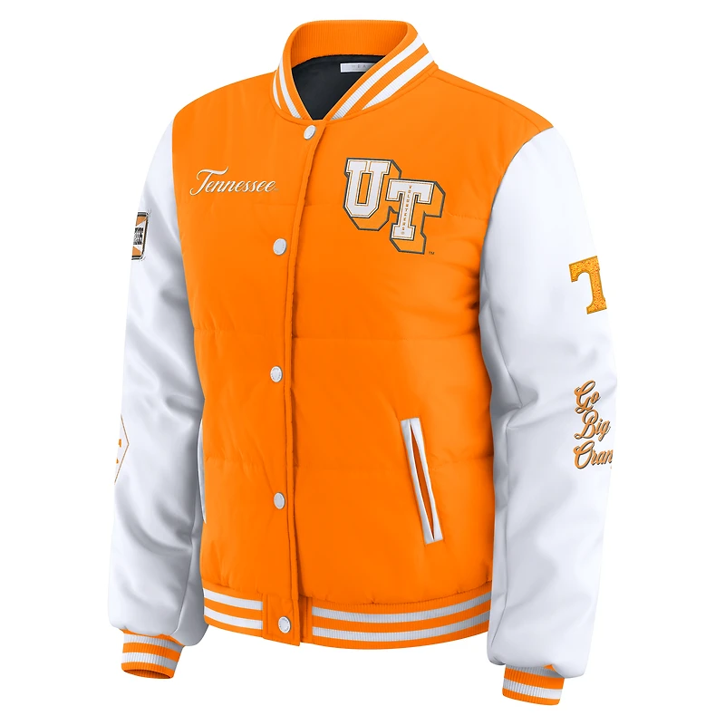 Vêtements pour femmes par Erin Andrews Tennessee Orange Volunteers Varsity Puffer Jacket