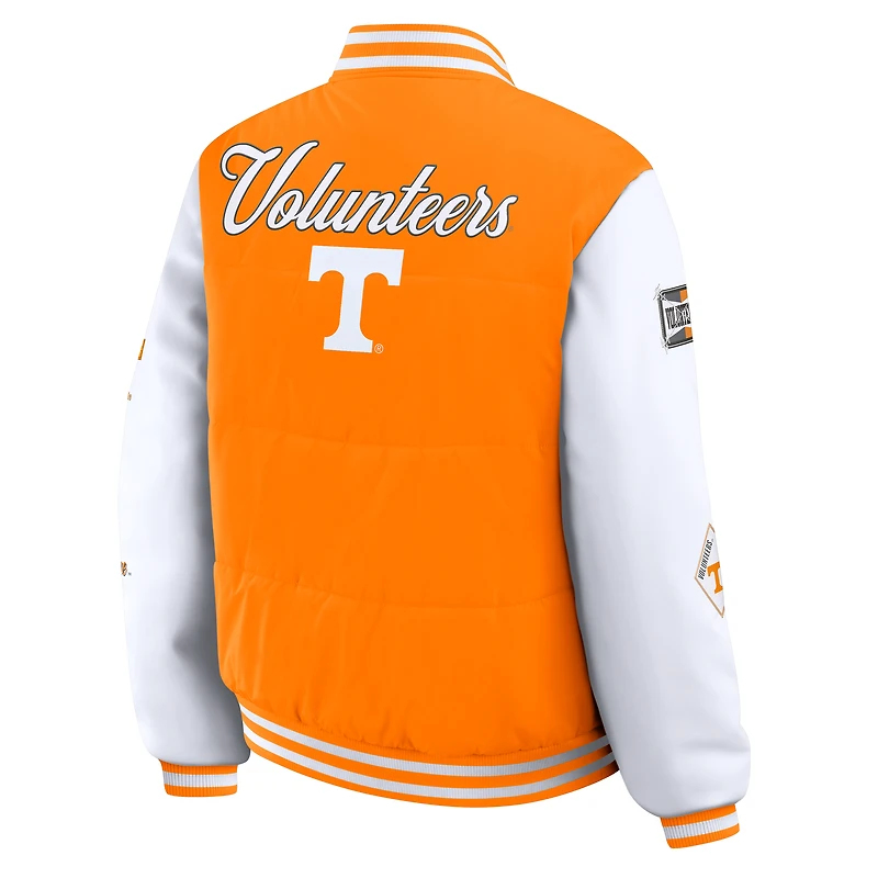 Vêtements pour femmes par Erin Andrews Tennessee Orange Volunteers Varsity Puffer Jacket