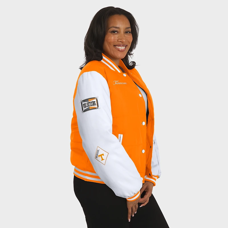 Women's WEAR by Erin Andrews  Tennessee Orange Volunteers Varsity Puffer Jacket