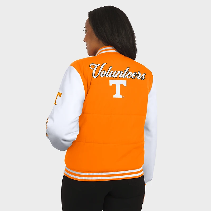 Vêtements pour femmes par Erin Andrews Tennessee Orange Volunteers Varsity Puffer Jacket