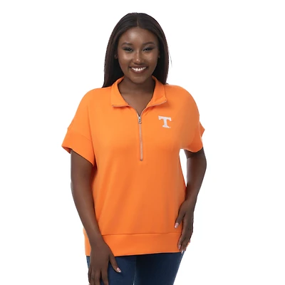 Haut fluide à fermeture éclair quart de tour pour femme ZooZatz Tennessee Orange Volunteers