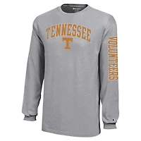 Youth Champion Gray Tennessee Volunteers Distressed Arch Over Logo Long Sleeve T-Shirt