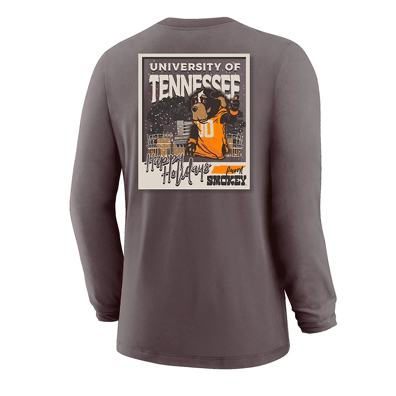 T-shirt à manches longues Youth Charcoal Tennessee Volunteers Snowy Polaroid