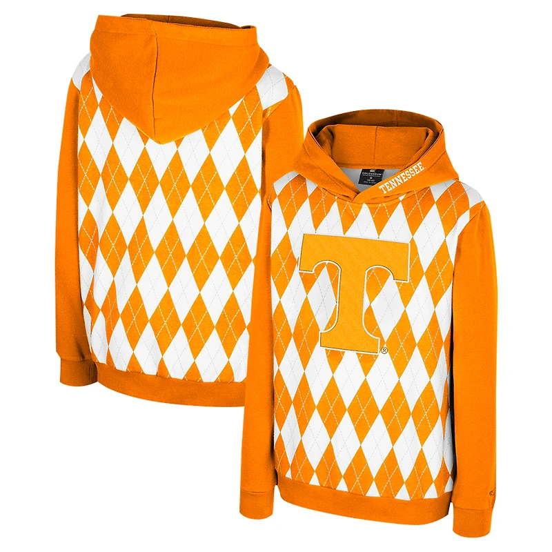 Sweat à capuche manches longues The Dealio du Youth Colosseum Tennessee Orange Volunteers Argyle
