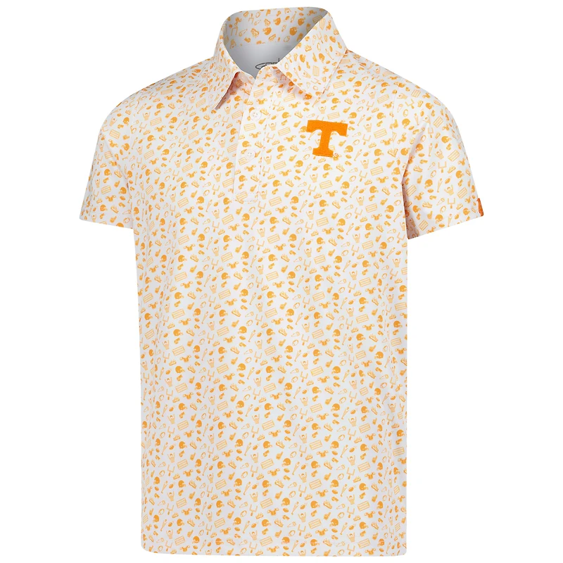 Polo de performance imprimé Tom Allover des Tennessee Volunteers la tenue jeunesse du Orange