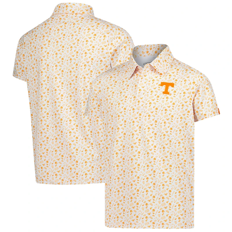 Polo de performance imprimé Tom Allover des Tennessee Volunteers la tenue jeunesse du Orange