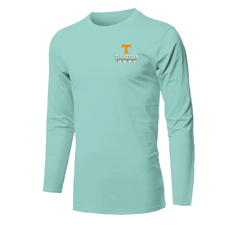 Youth  Light Green Tennessee Volunteers Merry Christmas Tree Long Sleeve T-Shirt
