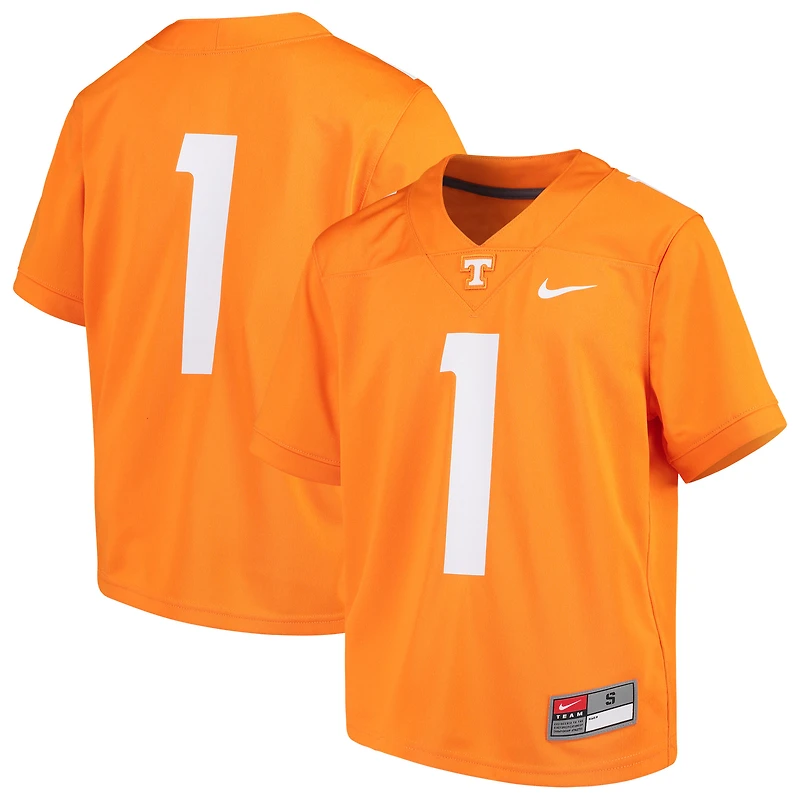 Youth Nike #1 Tennessee Orange Volunteers Team Replica Football Jersey