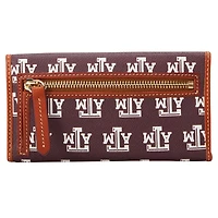 Pochette continentale signature Dooney & Bourke Texas A&M Aggies