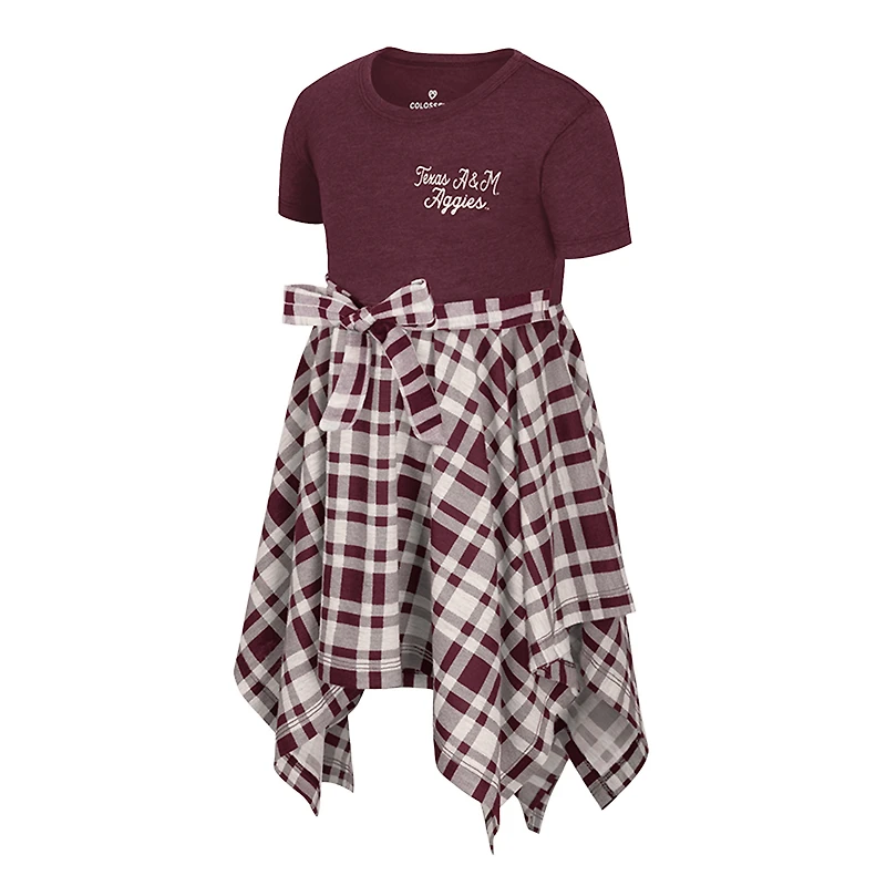 Girls Toddler Colosseum Maroon Texas A&M Aggies Marceline Plaid Dress