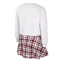 Girls Youth Colosseum Gray Texas A&M Aggies Marceline Plaid Skirt and Top Set