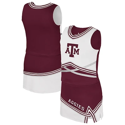 Girls Youth Colosseum Maroon Texas A&M Aggies Lollipop Park Cheer Two-Piece Set