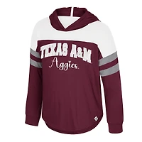 Girls Youth Colosseum Maroon Texas A&M Aggies Reflection Hoodie Long Sleeve T-Shirt