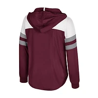 Girls Youth Colosseum Maroon Texas A&M Aggies Reflection Hoodie Long Sleeve T-Shirt