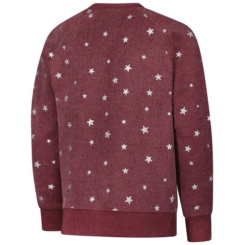 Sweat-shirt à capuche étoiles scintillantes pour jeunes filles Wes & Willy Maroon Texas A&M Aggies