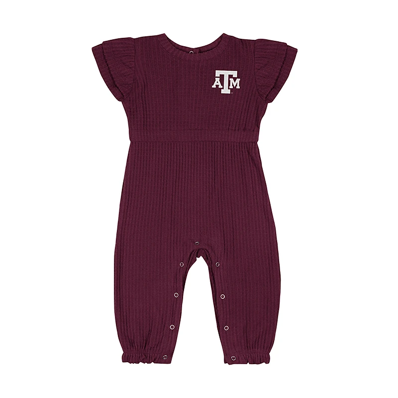 Infant Colosseum Maroon Texas A&M Aggies Beautopia Waffle Knit Romper