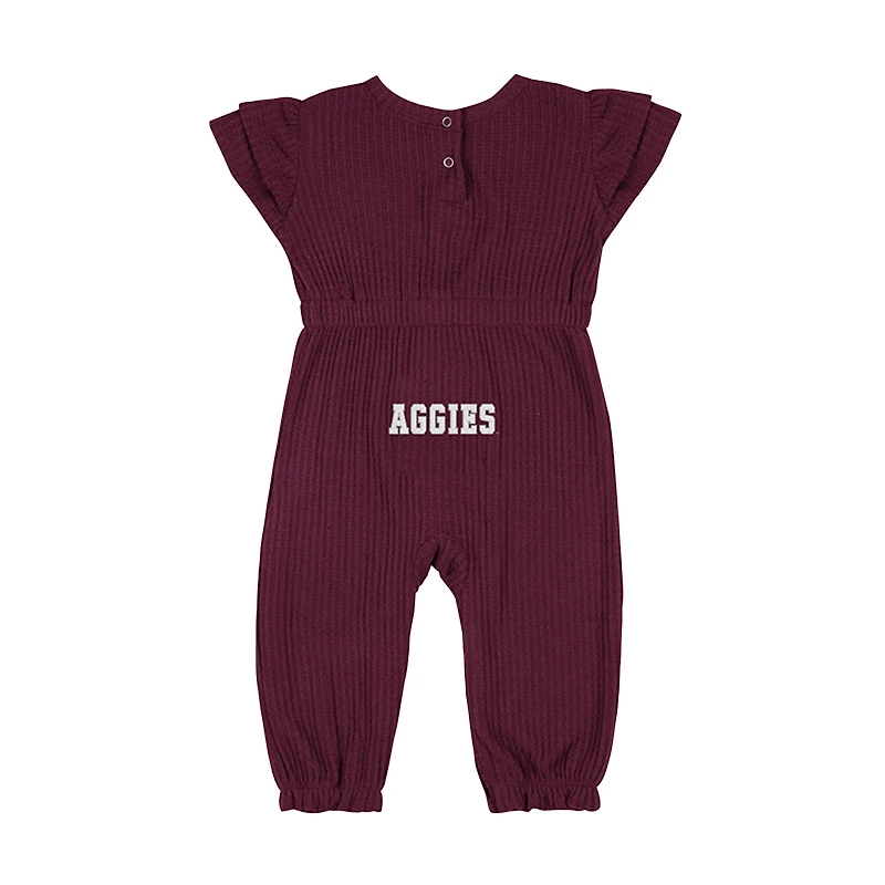 Barboteuse en tricot gaufré Beautopia pour bébé, couleur marron, Colosseum, Texas A&M Aggies
