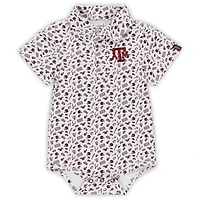 Body polo de performance à imprimé intégral Tom des Texas A&M Aggies pour bébé, couleur marron