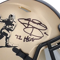 Johnny Manziel Texas A&M Aggies Autographed 2023 Gold Riddell Heisman Mini Helmet with "12 Heisman" Inscription