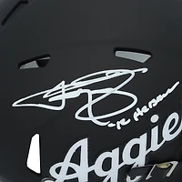 Casque Riddell Speed Mini autographié par Johnny Manziel, Texas A&M Aggies, avec inscription « 12 Heisman »