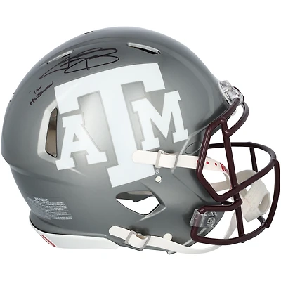 Johnny Manziel Texas A&M Aggies Autographed Riddell Flash Speed Authentic Helmet with "12 Heisman" Inscription
