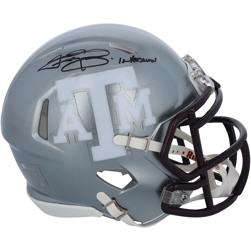 Johnny Manziel Texas A&M Aggies Autographed Riddell Flash Speed Mini Helmet with "'12 Heisman" Inscription