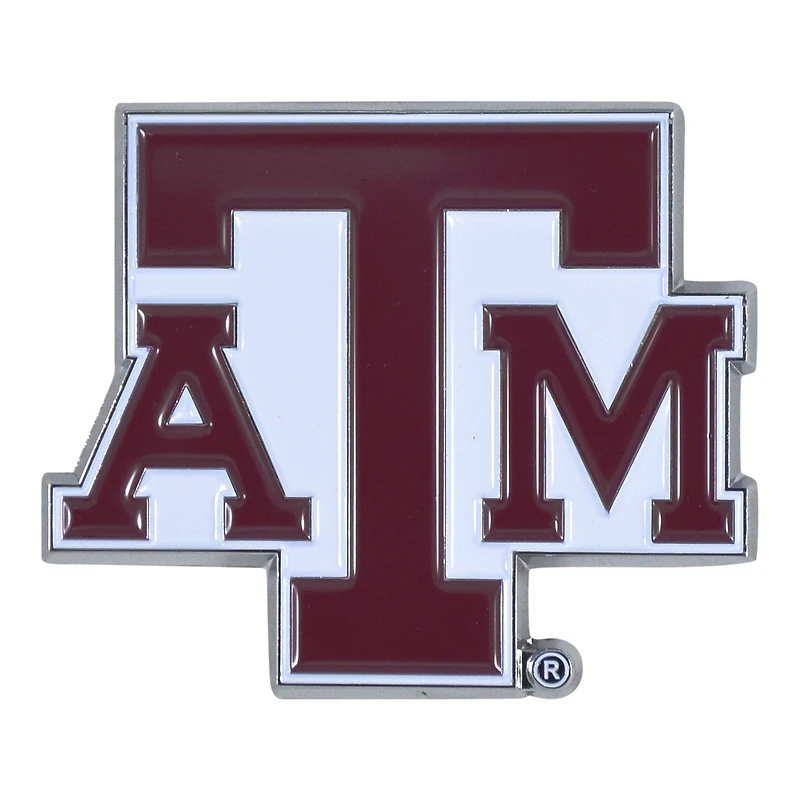 Logo Brands Texas A&M Aggies Emblème de voiture en relief couleur