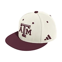 Men's adidas  Cream Texas A&M Aggies On-Field Fitted Baseball Hat
