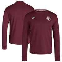 Sweat-shirt à capuche Dugout Texas A&M Aggies marron adidas pour homme