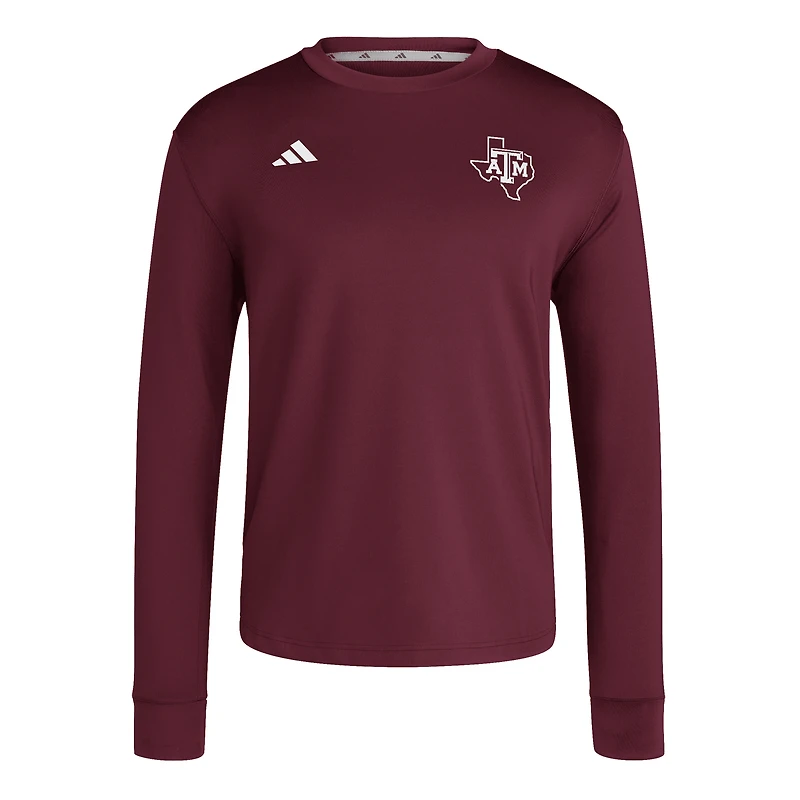 Men's adidas Maroon Texas A&M Aggies Dugout Pullover Sweatshirt