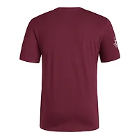 T-shirt adidas pour homme avec logo Fresh Wordmark Texas A&M Aggies marron