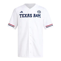 Maillot de baseball réplique blanc adidas Texas A&M Aggies pour homme