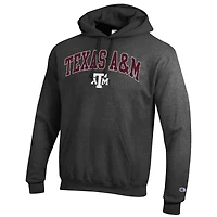 Men's Champion  Charcoal Texas A&M Aggies Arch Over Logo Pullover Hoodie